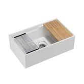 33" Porcelain Single Farm Sink FS-BL3320S